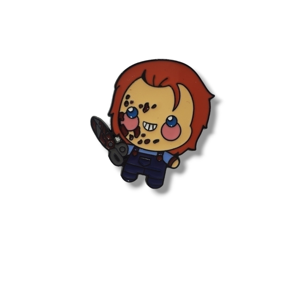Chibi Chucky Childs Play Horror Movie Pin/Brooch